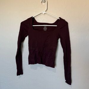 Free People Deep Purple Long Sleeve Top